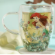 Disney Pastel Princess Floral Decorative Glass Mug - Ariel