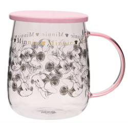 Disney Classic Collectable Glass Mug With Lid - Minnie Mouse