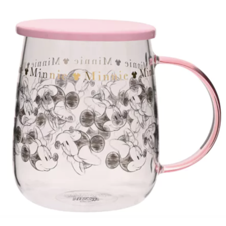 Disney Classic Collectable Glass Mug With Lid - Minnie Mouse