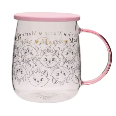 Disney Classic Collectable Glass Mug With Lid - Marie