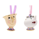 Disney Chip And Mrs Potts Set of 2 Hanging Decorations