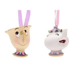Disney Chip And Mrs Potts Set of 2 Hanging Decorations