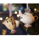 Disney Chip And Mrs Potts Set of 2 Hanging Decorations