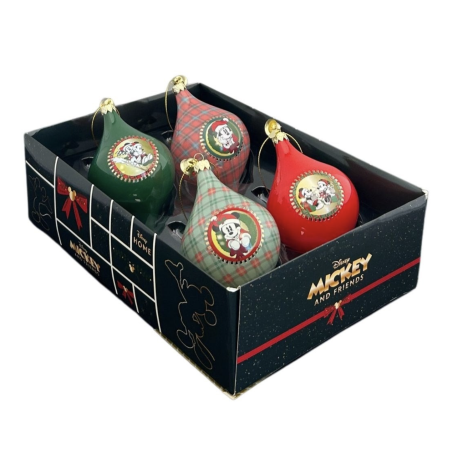 Disney Bauble Box 4 pcs Mickey & Minnie