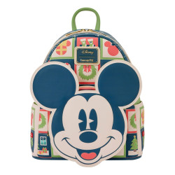 Disney Loungefly - Mickey Mouse Holiday 10" Faux Leather Mini Backpack