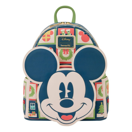 Disney Loungefly - Mickey Mouse Holiday 10" Faux Leather Mini Backpack