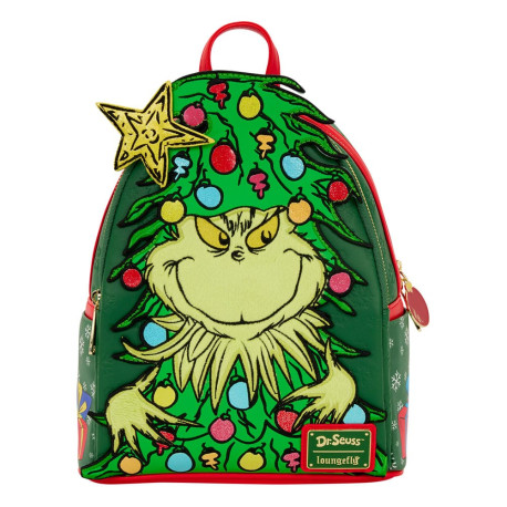 Loungefly Dr. Seuss: How the Grinch Stole Christmas! - Tree Light-Up Plush 10" Faux Leather Mini Backpack