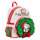 Loungefly Peanuts - Snoopy & Woodstock Holiday Plush Wreath 10" Faux Leather Mini Backpack