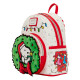 Loungefly Peanuts - Snoopy & Woodstock Holiday Plush Wreath 10" Faux Leather Mini Backpack