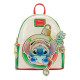 Loungefly Lilo & Stitch - Stitch & Scrump Iridescent Holiday Ornament 10" Faux Leather Mini Backpack