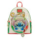 Loungefly Lilo & Stitch - Stitch & Scrump Iridescent Holiday Ornament 10" Faux Leather Mini Backpack