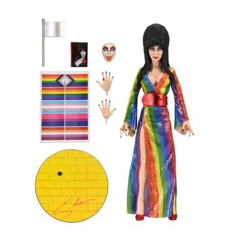 NECA Elvira, Mistress of the Dark Clothed Action Figure Over the Rainbow Elvira 20 cm