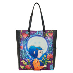 Loungefly Coraline - Garden Glow-in-the-Dark 14" Faux Leather Tote Bag