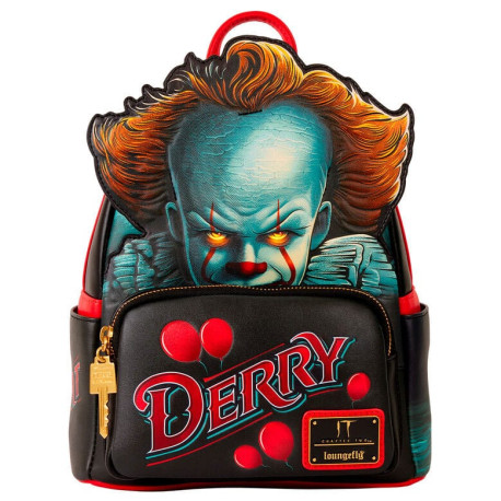Loungefly It (2017) - Pennywise Cosplay Light-Up 10" Faux Leather Mini Backpack