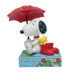 Jim Shore - Snoopy And Woodstock Under An Umbrella