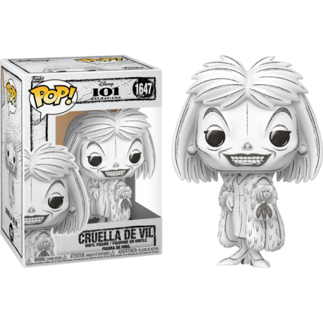 Funko Pop 1647 Cruella de Vil (Sketched), 101 Dalmatians