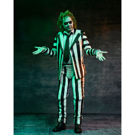 NECA Beetlejuice Beetlejuice Action Figure 7 Scale Ultimate Striped Suit Beetlejuice 18 cm