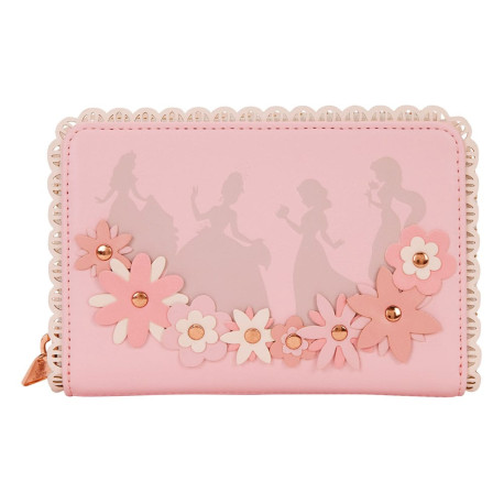 Loungefly Disney Princess - Floral Lace 4" Faux Leather Zip-Around Wallet