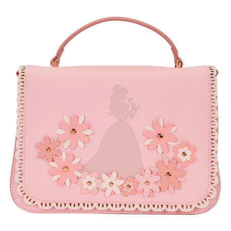 Loungefly Disney Princess - Belle Floral Lace 8" Faux Leather Crossbody Bag