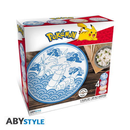 Pokemon - Set of 4 Plates - Japanese Style