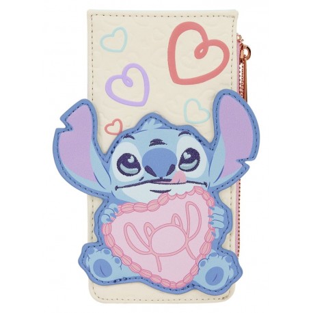Loungefly Lilo & Stitch - Stitch & Angel "Be Mine" 6" Faux Leather Card Holder