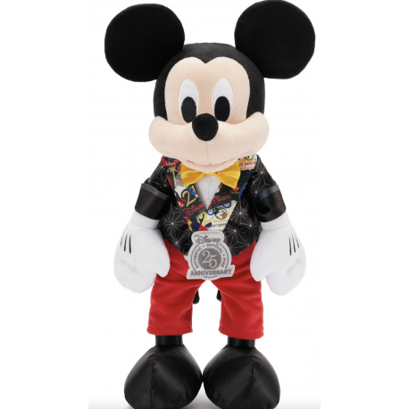 Disney Mickey Mouse Disney Pin Trading 25th Anniversary Plush