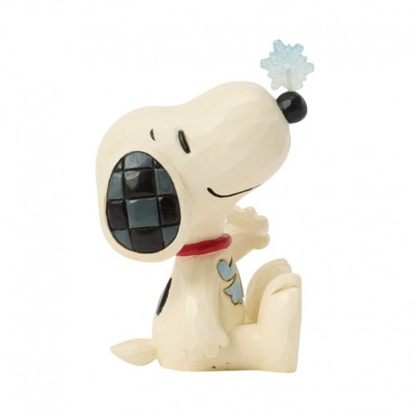 Pre-Order Snoopy Witrh Snowflake On Nose Mini - Peanuts By Jim Shore