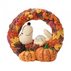 Pre-Order Layers Of Autumn (Snoopy On Wreath) Peanuts By Jim Shore