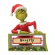 Pre-Order The Grinch With Rotating Sign - The Grinch By Jim Shore