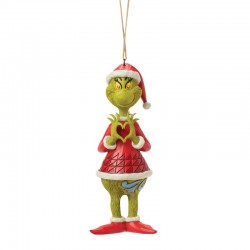 Pre-Order The Grinch With Heart Hands Hanging Ornament - The Grinch By Jim Shore