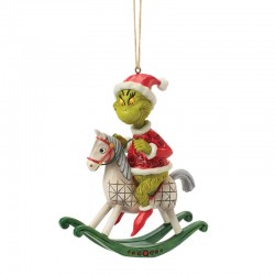Pre-Order The Grinch On Rocking Horse Hanging Ornament - The Grinch By Jim Shore