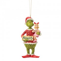 Pre-Order The Grinch And Cindy-Lou With Sign Hanging Ornament - The Grinch by Jim Shore