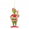 Pre-Order The Grinch And Cindy-Lou With Sign Hanging Ornament - The Grinch by Jim Shore