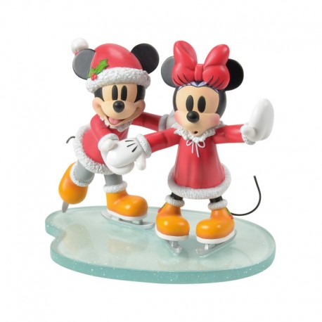 Pre-Order Mickey And Minnie Mouse Skating Figurine By Disney Showcase