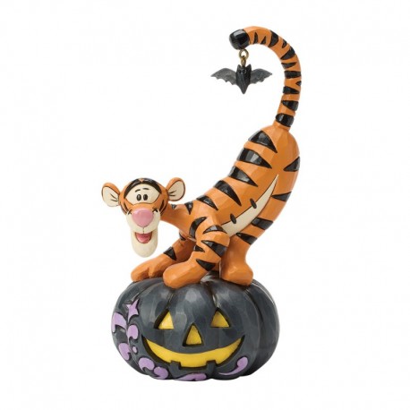 Pre-Order Tigger On Jack-O-Lantern Figurine By Disney Traditions