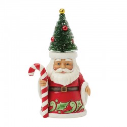 Jim Shore Heartwood Creek - The Merry On Top (Santa With Sisal Tree Pint Figurine)