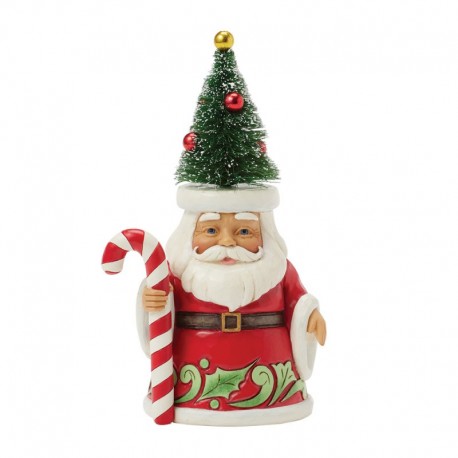 Jim Shore Heartwood Creek - The Merry On Top (Santa With Sisal Tree Pint Figurine)
