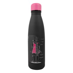Squid Game Thermo Water Bottle Young-hee Blue & Black Print