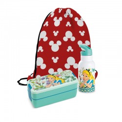 Disney Alice in Wonderland Set: Lunch box + Bottle + Drawstring Backpack