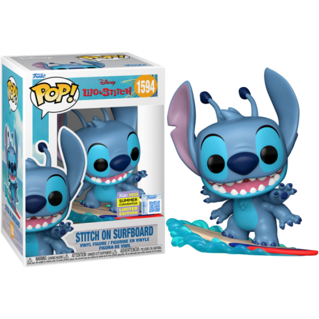 Funko Pop 1594 Stitch on Surfboard (Excl.), Lilo & Stitch