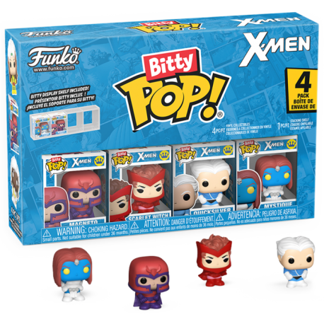X-Men - Magneto, Scarlet Witch, Quicksilver & Mystique Bitty Pop! Vinyl Figure 4-Pack