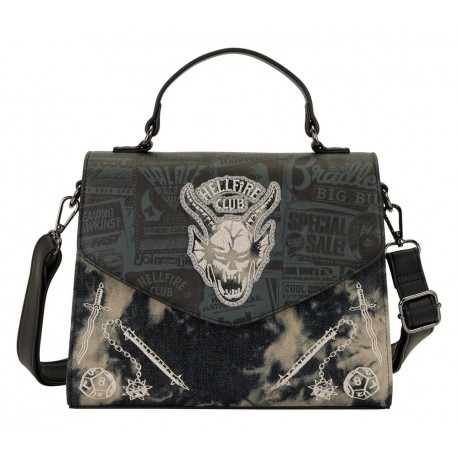 Loungefly Stranger Things - Hellfire Club 8" Faux Leather Crossbody Bag