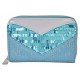 Loungefly Frozen - Elsa Glitter Sequin 4” Faux Leather Zip-Around Wallet