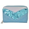 Loungefly Frozen - Elsa Glitter Sequin 4” Faux Leather Zip-Around Wallet