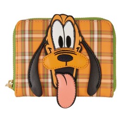 Loungefly Disney - Pluto 95th Anniversary Plaid 4” Faux Leather Zip-Around Wallet
