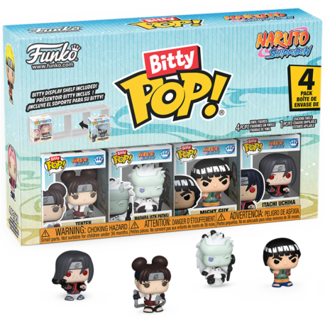 Naruto: Shippuden - Tenten, Madara, Might Guy & Itachi Uchiha Bitty Pop! Vinyl Figure 4-Pack