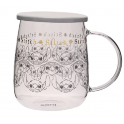 Disney Classic Collectable Glass Mug With Lid - Stitch