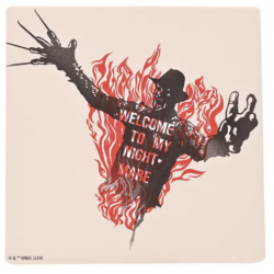 Nightmare on Elm Street - Square Coaster - Freddy on Fire
