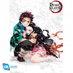 Demon Slayer Poster Chibi 52x38 - Tanjiro & Nezuko Snow