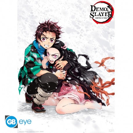 Demon Slayer Poster Chibi 52x38 - Tanjiro & Nezuko Snow
